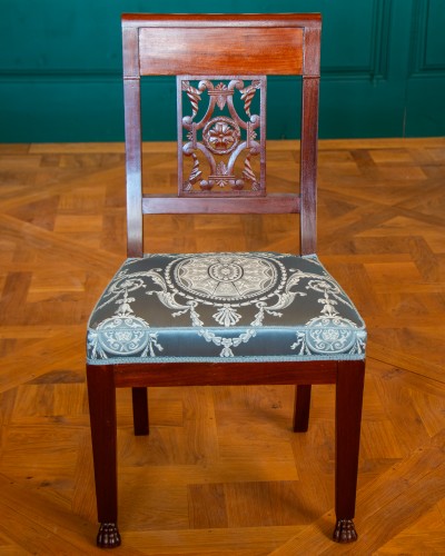 19th century - Suite of 6 mahogany chairs