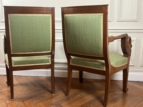 Sièges Fauteuil & Bergère - Paire de fauteuils Empire par Marcion