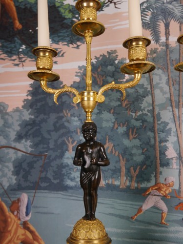 Luminaires Bougeoirs et Chandeliers - Paire de bougeoirs Empire