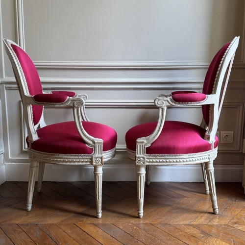 XVIIIe siècle - Paire de fauteuils estampillés G Jacob