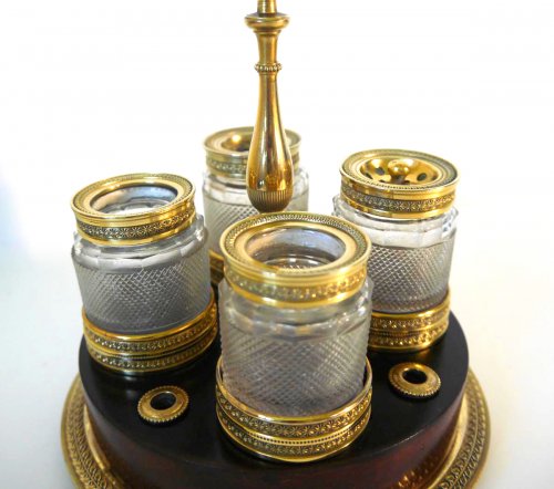 An Empire inkwell in gilt bronze and mahogany by Ravrio - Decorative Objects Style Empire