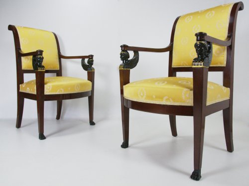 Seating  - Pair of armchairs of the Consulat period by Bellangé