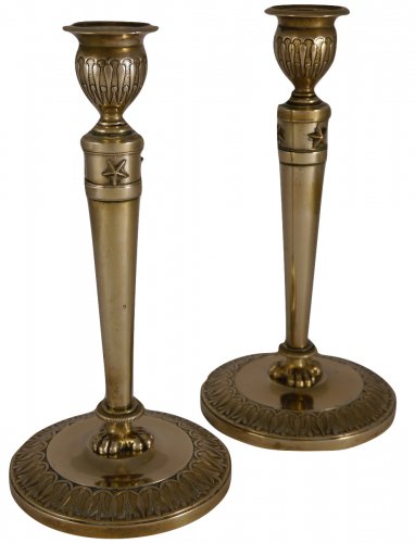 Pair of Empire candlesticks by Claude Galle