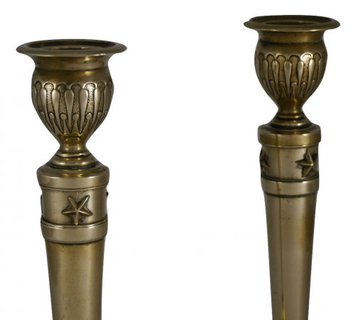 Pair of Empire candlesticks by Claude Galle - Lighting Style Empire