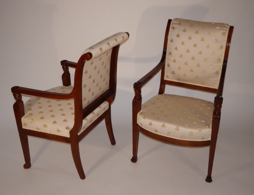 Seating  - Pair of armchairs of the Empire period, beginning of the 19th century