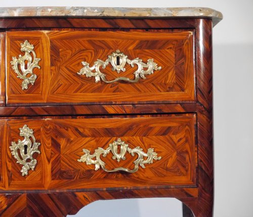 Furniture  - A Régence chest of drawers stamped by Marchand