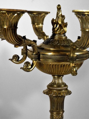 Large pair of candelabra of the Empire period, 19th century - 