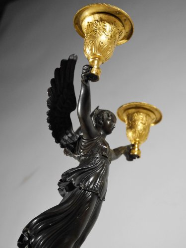 Pair of candelabra, Empire period - Lighting Style Empire