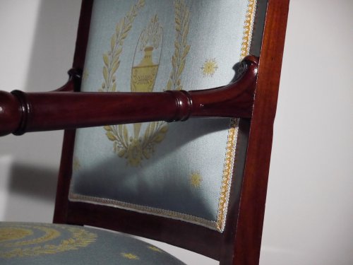 Pair of armchairs of the Empire period by Boulard - 