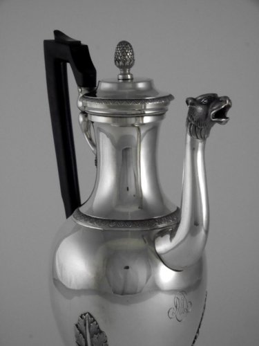 Cafetière d'époque Empire, Par Jean-Pierre Charpenat - Argenterie et Orfèvrerie Style Empire