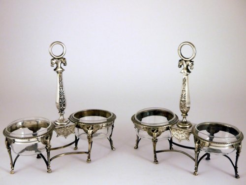 silverware & tableware  - Empire Saltcellars in silver 