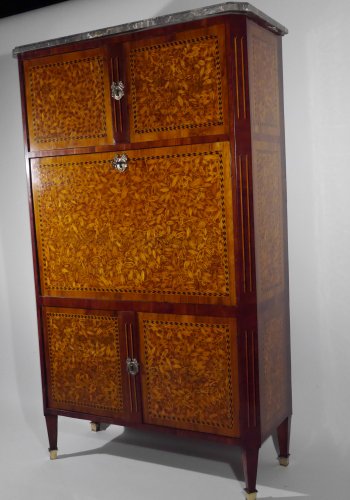 A Louis XVI writing desk, in end grain wood - Louis XVI