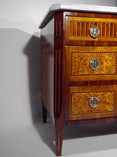Furniture  - Louis XVI chest of drawers in end grain wood, 18th century