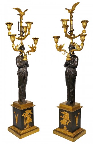 Important pair of candelabra by Thomire