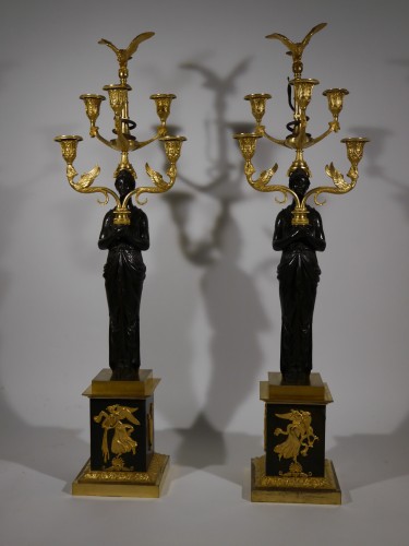 Important pair of candelabra by Thomire - Lighting Style Empire