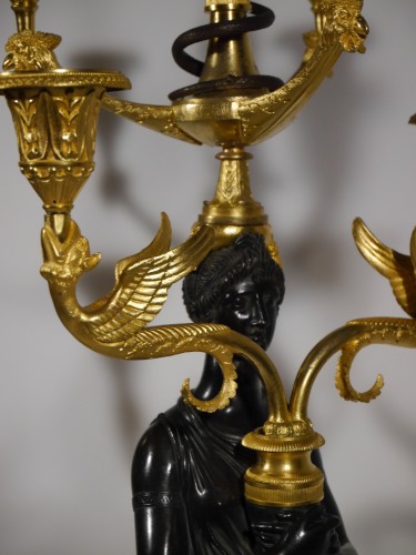 XIXe siècle - Importante paire de candélabres par Hericourt