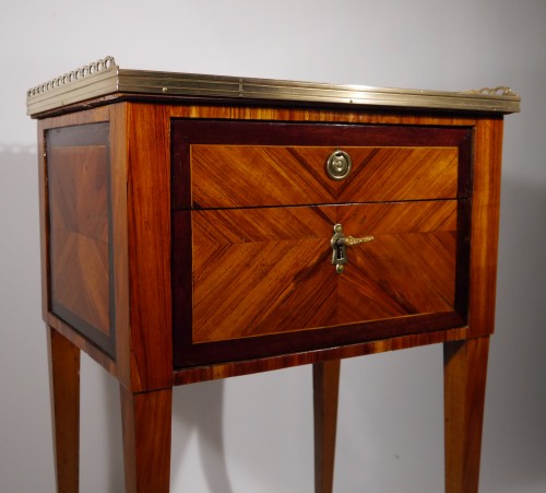 A Louis XVI working table or bedside table, stamped F Schey, 18th century - 