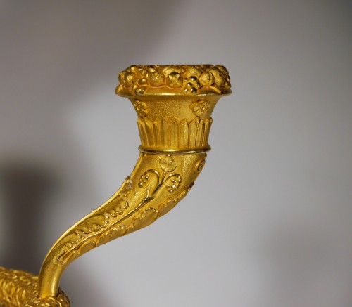 XIXe siècle - Paire de candélabres d'époque Empire par Thomire ou Choiselat