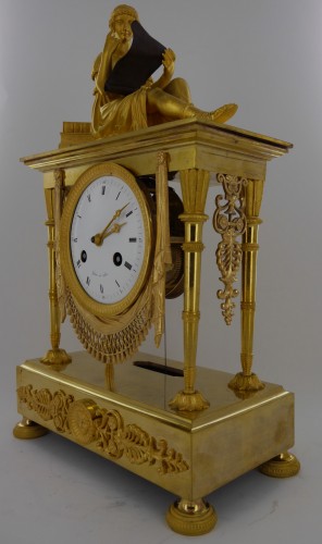 Pendule Liseuse d'époque Consulat / Empire - Horlogerie Style Empire
