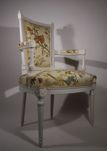 Sièges Fauteuil & Bergère - Fauteuil à colonnes d'époque Louis XVI, XVIIIe siècle