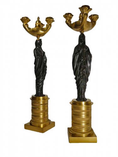 Pair of Empire candelabra, beginning of the 19th century