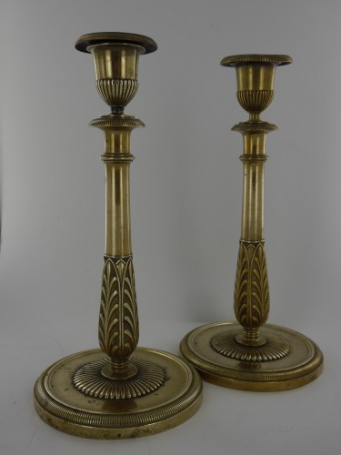 Pair of candlesticks by Claude Galle - Lighting Style Empire