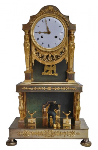 Gilt bronze clock of Consulate period