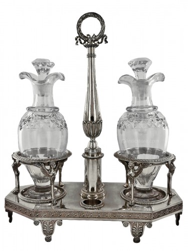 Silver cruet of Empire period by Biennais