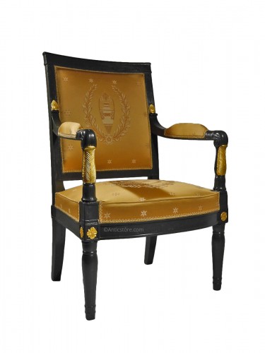 Fauteuil Empire estampillé Jacob D rue Meslée