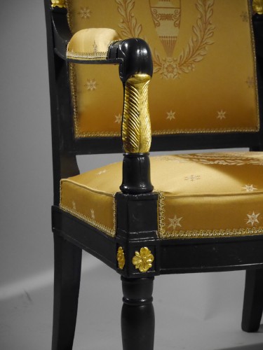 Fauteuil Empire estampillé Jacob D rue Meslée - Sièges Style Empire