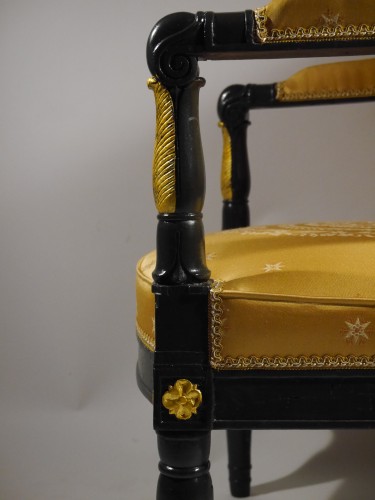 Antiquités - Empire Armchair stamped Jacob D rue Meslée, 19th century