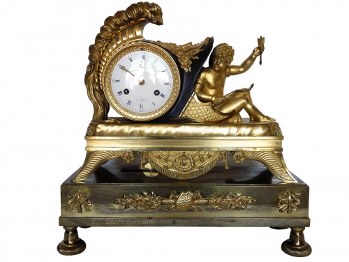 Empire mantel clock, 19th century