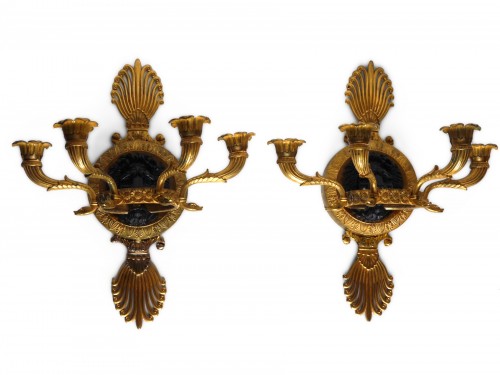 Paire d'appliques d'époque Empire