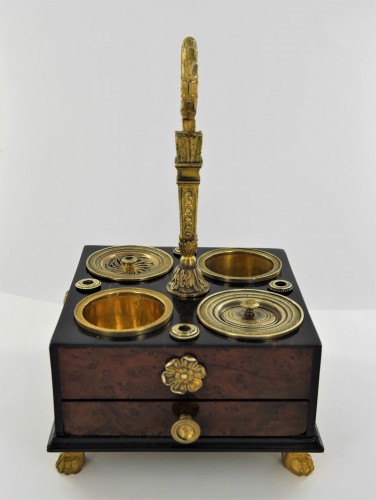 Empire inkwell in mahogany and ebony, beginning of the 19th century - Decorative Objects Style Empire