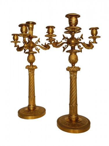 A pair of Empire candelabra, beginning of the 19th century