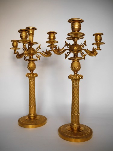 A pair of Empire candelabra, beginning of the 19th century - Lighting Style Empire