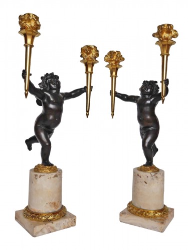 Pair of Louis XVI candelabra by Rabrio, late 18th century