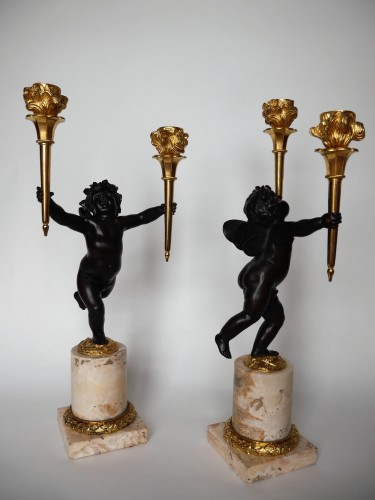 Pair of Louis XVI candelabra by Rabrio, late 18th century - 