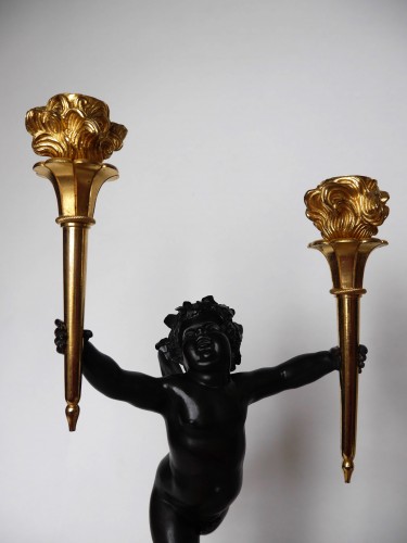 Louis XVI - Pair of Louis XVI candelabra by Rabrio, late 18th century