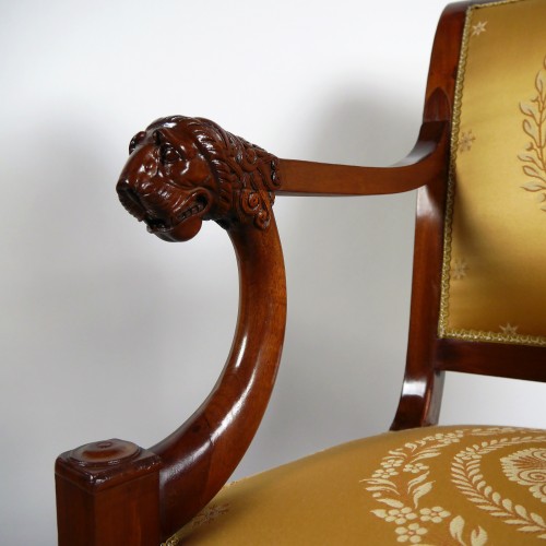 Seating  - A pair of Consulate armchairs, beginning of the 19th century