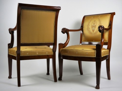 A pair of Consulate armchairs, beginning of the 19th century - 