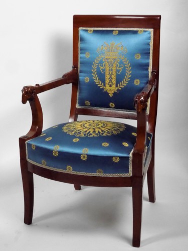 Sièges Fauteuil & Bergère - Paire de fauteuils Consulat attribués à Jacob Frères