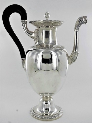 A coffee pot in the Empire style by Odiot - Restauration - Charles X