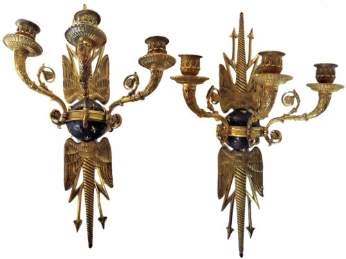 Pair of Empire sconces by Ravrio