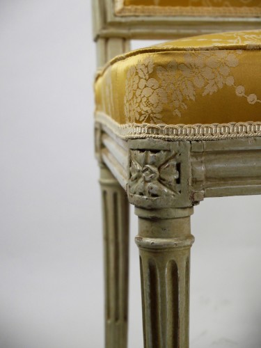 XVIIIe siècle - Paire de chaises par Boulard provenant du Palais de Compiègne