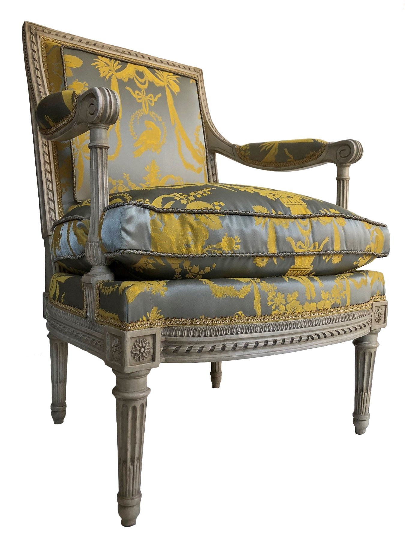 Georges Jacob, Armchair (fauteuil) from Louis XVI's Salon des Jeux at  Saint Cloud, French, Paris