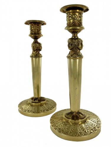 Pair of Empire candlesticks, beginning of the 19th century