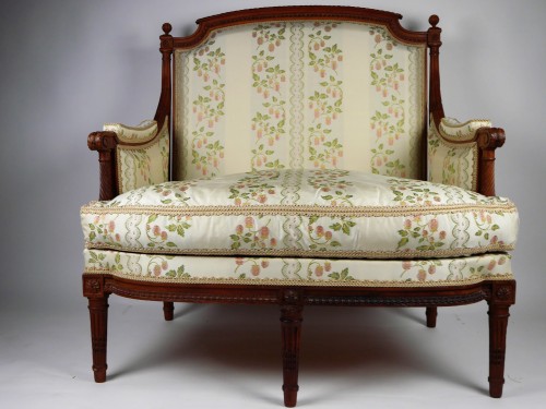 Sièges Fauteuil & Bergère - Marquise Louis XVI estampillée Sené