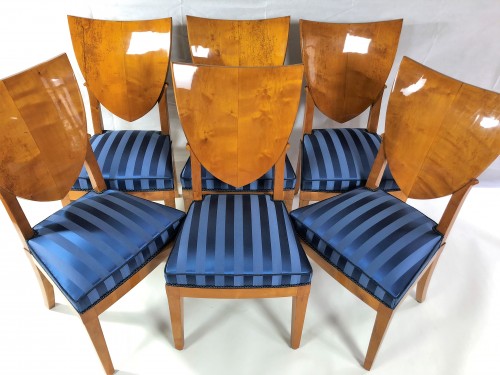 Seating  - Suite Of 6 Empire Chairs Stamped By Jacob, Early 19th century