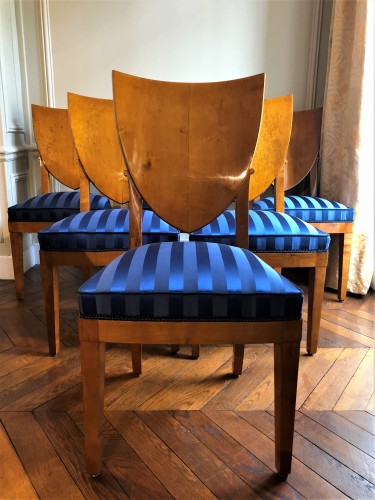 Antiquités - Suite Of 6 Empire Chairs Stamped By Jacob, Early 19th century